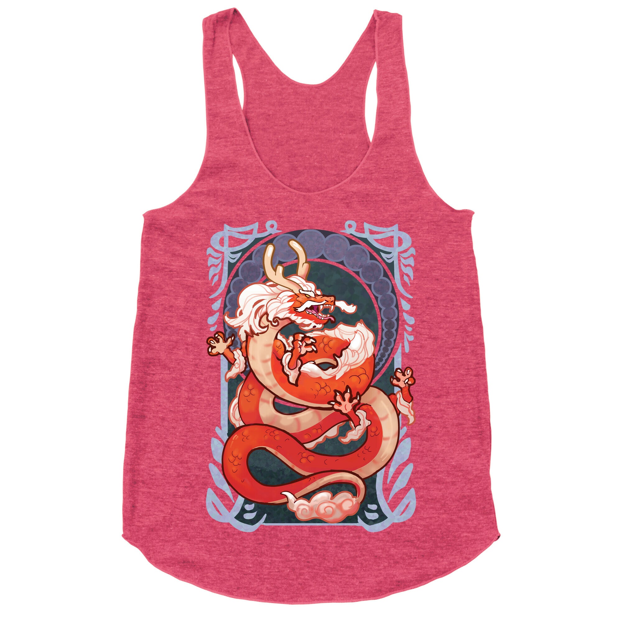Art Nouveau Dragon Racerback Tank